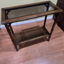 Wooden Bamboo Console Table 