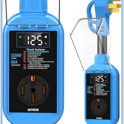  RV Surge Protector 50 Amp with High/Low Voltage Protection, 12000 Joules 50 Amp RV Surge Protector Waterproof, Smart RV Circuit Analyzer w/LED Displa