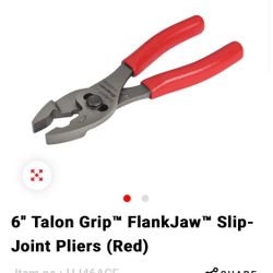 Snap-on 6" Talon Grip™ FlankJaw™ Slip-Joint Pliers (Red) 