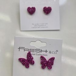 HEARTS AND BUTTERFLIES EARRINGS 