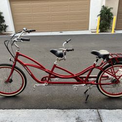 Pedego Tandem Cruiser E-bike (Red) - Fast and Fun for Two!!