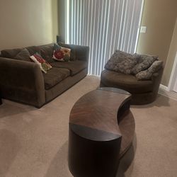 Sofa, Love Seat, Chaise And Coffee Table