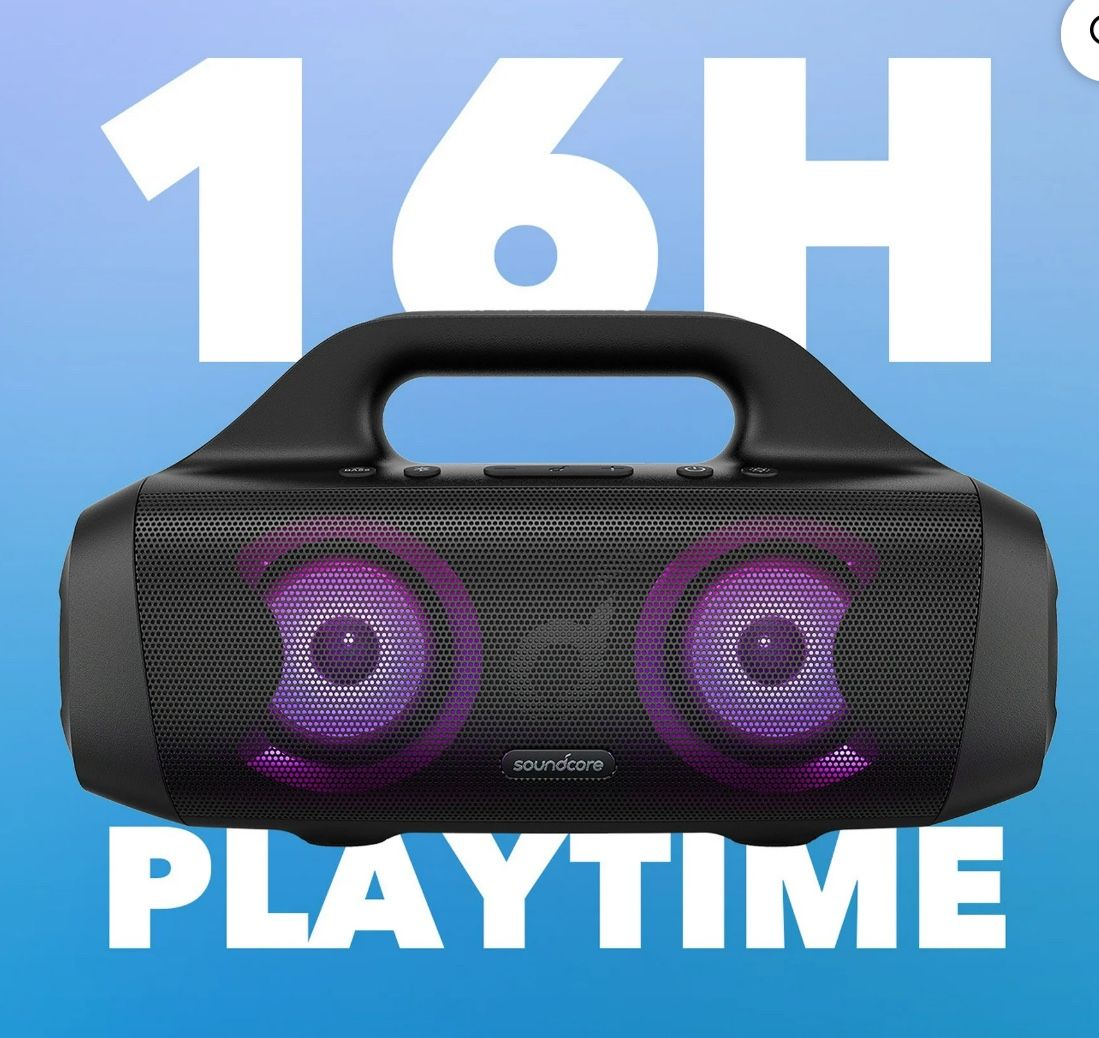 Anker Soundcore Select Pro Portable Speaker IPX7 Waterproof BassUp 16-Hour Playtime Black