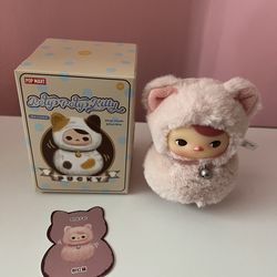 Popmart Pink Rolly Polly kitty Plush