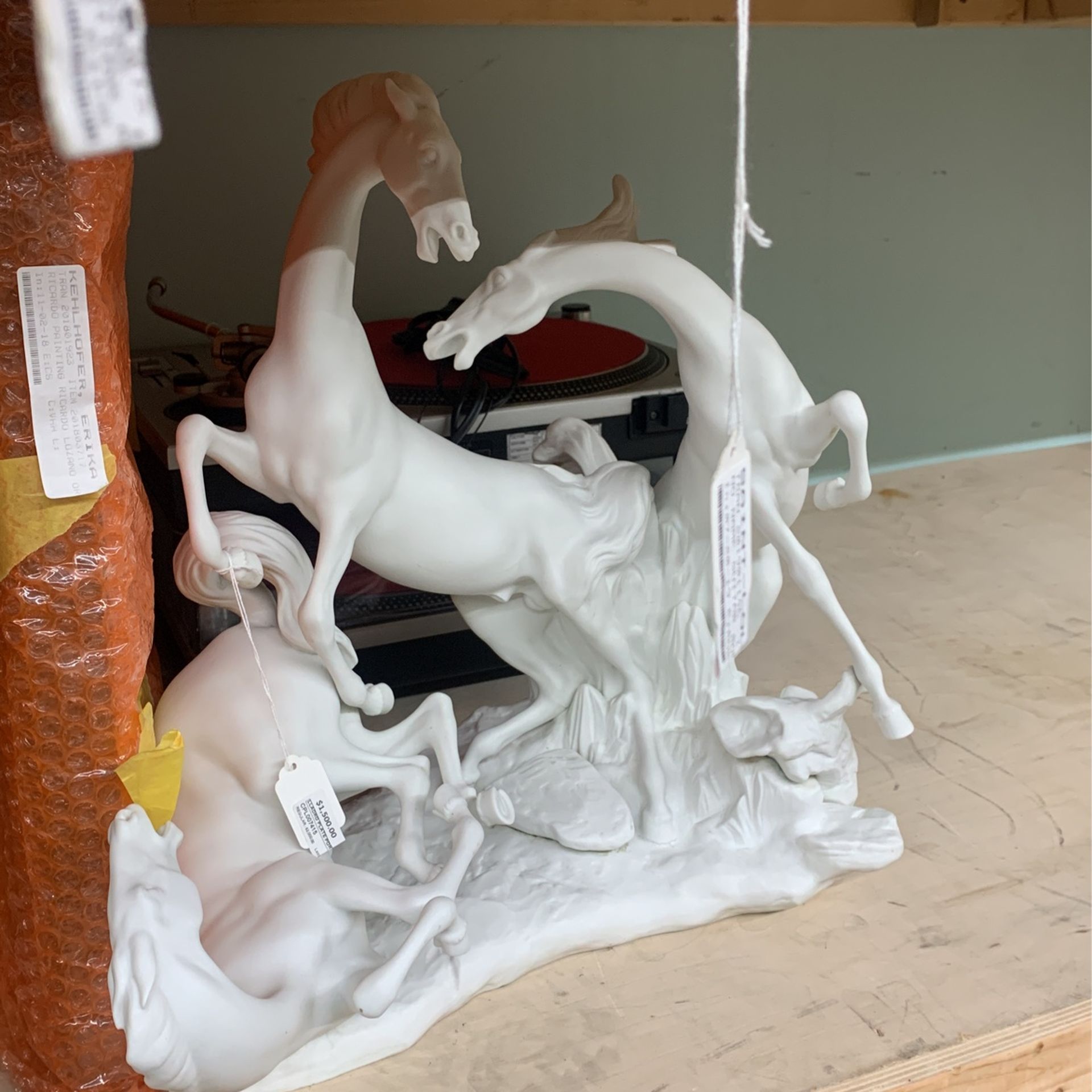 Huge 3-horse Lladro Sculpture 19”  High!! Bring Cash .