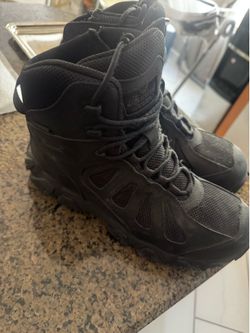 Black steel toe boots s11