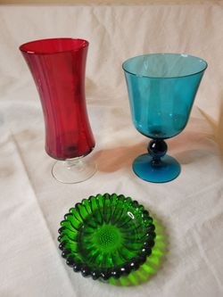 Vintage MCM Glassware Vase Mid-century Modern