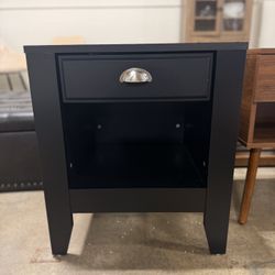 Nightstand with Drawer Set Of 2 - Black