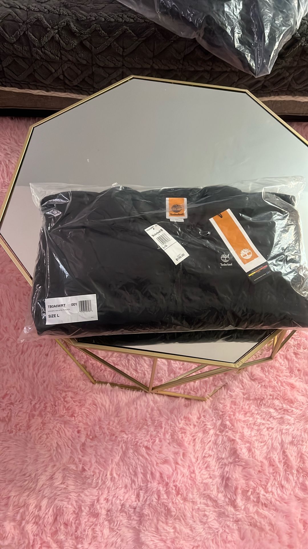 Black Timberland Puffer Jacket size Large