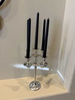 Candelabra With Black Candles 