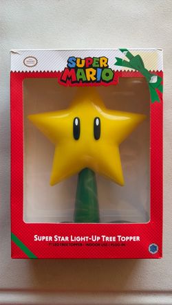 Super Mario Super Star Light-Up Tree Topper