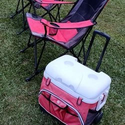 Two Nc Chairss And Keg