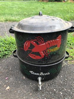 Vintage Clam Broth Lobster Steamer Pot with Spigot