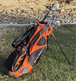 TaylorMade RAC cgb golf set (Burner Driver+3w+5w+3&4 hybrid+3i-pw+sw+Odyssey putter+stand bag)