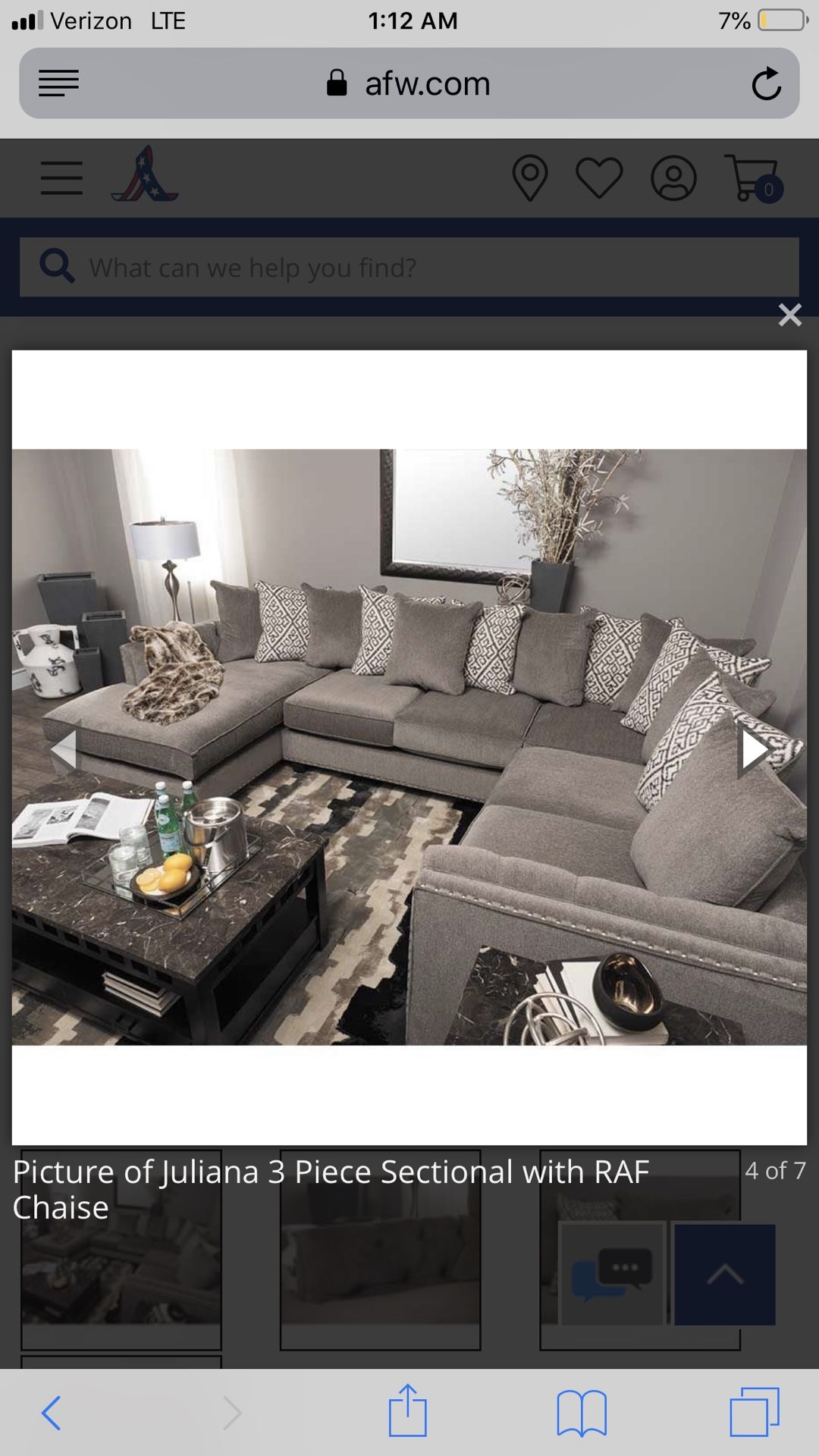 Large grey sectional sofa/ couch (FIRM ON PRICE)
