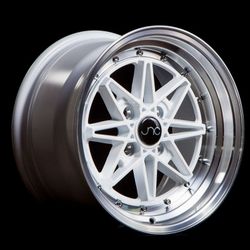 JNC002 White Machined Lip Wheels - 15"