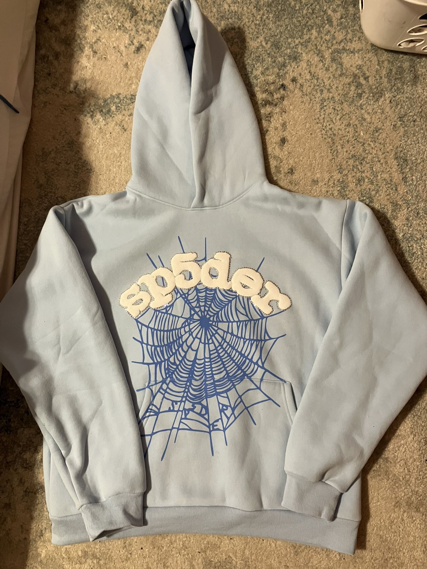 Sky Blue Sp5der Hoodie(large)