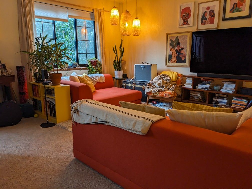 Dania Orange Sofa (Single Or Pair)