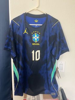 Nike Air Jordan Brazil 2026 World Cup Away Soccer Jersey Neymar Jr 10 XL XLarge