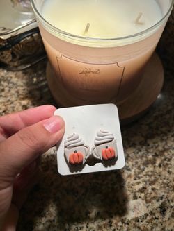 Fall Pumpkin Latte Earrings
