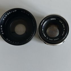 Canon Lens FL 50mm F/1:8 + Close-Up Macro Lens