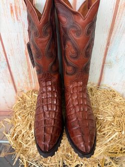 NEW SIZE 12.5 COWBOY BOOTS TAIL CUT ROUND TOE