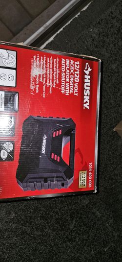 Husky 12/120 Volt AC/DC Digital Inflator with Auto Shutoff