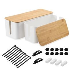 Cable Management Box White