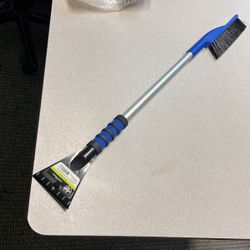 35” Tool Snow Brush w/Integrated Scraper w/Foam Grip Handle,