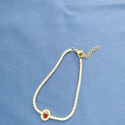 Brand new ruby &cz bracelet