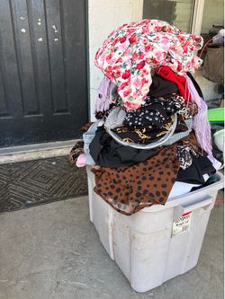 Bin full of women’s clothes