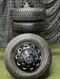 Ram Midnight Edition 3500 Dually 8 Lug 17 Inch OEM Wheels and Tires
