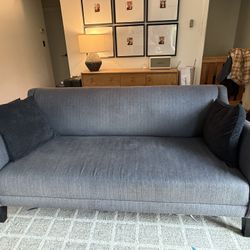 Crate And Barrel Blue Couch
