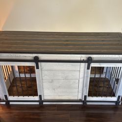 New Rustic Sliding Barn Door Cabinet Farmhouse Style Storage