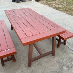 ► Used Outdoor or Indoor Dining Set Needs New Paint Eulene Rectangular 4 - Person 