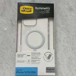 New GENUINE Otterbox Symmetry MagSafe Case Clear iPhone 16 Pro Max +Screen Protector