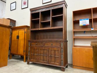 ASHLEY SIGNATURE Window Pane Style 2 Piece China Hutch