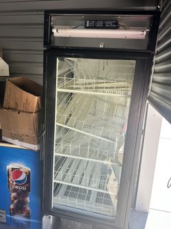 commercial glass-door refrigerator