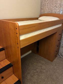 Berg Furniture Loft Bed w/ Full Bed & Storage – Made in the USA