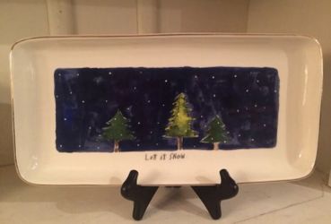 Rae Dunn “let it snow” platter