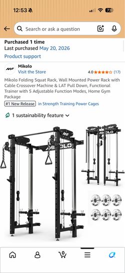 Mikolo Cheetah folding squat rack