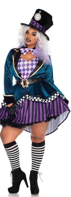 Leg Avenue Delightful Hatter Plus Size 3X Costume (only dress, missing accessories)