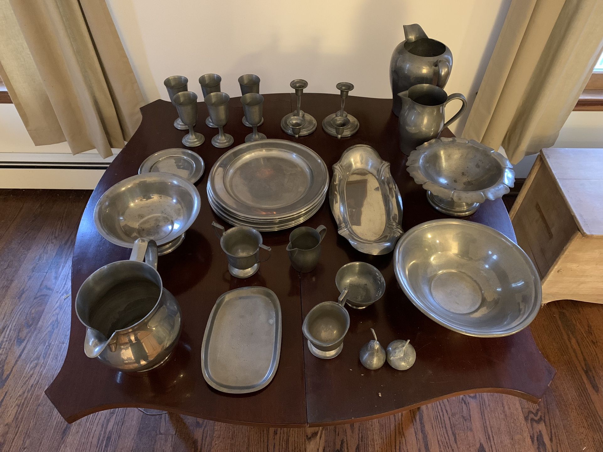 Various Pewter Dining Pieces