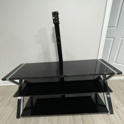Glass Tv Stand With Shelves