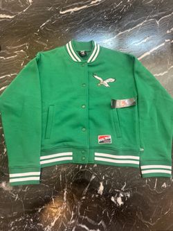 Philadelphia Eagles New Era Women’s Varsity Jacket Green Size S NWT