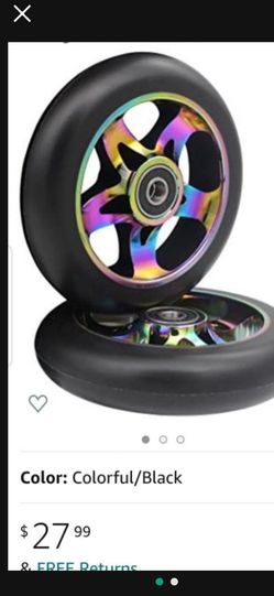 Scooter Wheels Set White Or Black