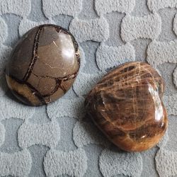 Septarian Palmstone Peach Moonstone Heart