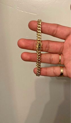10k solid gold Cuban bracelet