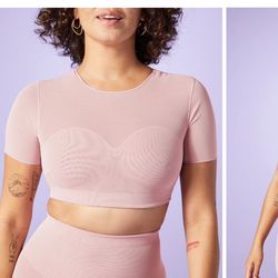YITTY Fabletics Mesh Me Smoothing Midi Top new XL