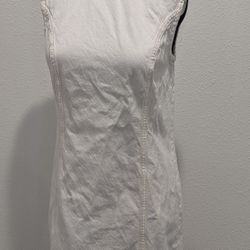 Abercrombie & Fitch White Sleeveless Abercrombie white jean dress sz S